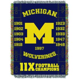 Michigan OFFICIAL Collegiate Commerative Woven Tapestry Throw