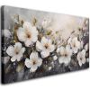 Large Flower Painting Wall Art for Living Room White Flower Picture Wall Decor for Bedroom Gold Leaf Floral Wall Art Prints Framed Artwork for Bathroo