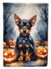 Miniature Pinscher Puppy Halloween Garden Flag Mailbox Flag Decorative Yard Flag Banner Outside Patio Artwork Yard Flower Beds, Garden Size