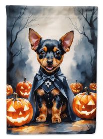 Miniature Pinscher Puppy Halloween Garden Flag Mailbox Flag Decorative Yard Flag Banner Outside Patio Artwork Yard Flower Beds, Garden Size