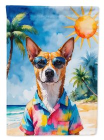 Basenji Summer Beach Time Garden Flag Mailbox Flag Decorative Yard Flag Banner Outside Patio Artwork Yard Flower Beds, Garden Size, Multicolor