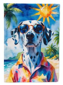 Dalmatian Summer Beach Time Garden Flag Mailbox Flag Decorative Yard Flag Banner Outside Patio Artwork Yard Flower Beds, Garden Size, Multicolor