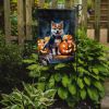 Akita Puppy Halloween Garden Flag Mailbox Flag Decorative Yard Flag Banner Outside Patio Artwork Yard Flower Beds, Garden Size, Multicolor