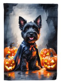 Scottish Terrier Puppy Halloween Garden Flag Mailbox Flag Decorative Yard Flag Banner Outside Patio Artwork Yard Flower Beds, Garden Size, Multicolor