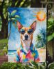 Basenji Summer Beach Time Garden Flag Mailbox Flag Decorative Yard Flag Banner Outside Patio Artwork Yard Flower Beds, Garden Size, Multicolor