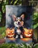 Corgi Puppy Halloween Garden Flag Mailbox Flag Decorative Yard Flag Banner Outside Patio Artwork Yard Flower Beds, Garden Size, Multicolor