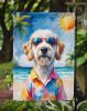 Labradoodle Summer Beach Time Garden Flag Mailbox Flag Decorative Yard Flag Banner Outside Patio Artwork Yard Flower Beds, Garden Size, Multicolor