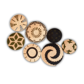 Handcrafted 7 Piece Handwoven Wall & Tabletop Decor Set – Bohemian Artistic Thread Designs