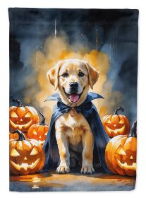 Yellow Labrador Retriever Puppy Halloween Garden Flag Mailbox Flag Decorative Yard Flag Banner Outside Patio Artwork Yard Flower Beds, Garden Size