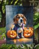 Beagle Puppy Halloween Garden Flag Mailbox Flag Decorative Yard Flag Banner Outside Patio Artwork Yard Flower Beds, Garden Size, Multicolor