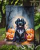 Newfoundland Puppy Halloween Garden Flag Mailbox Flag Decorative Yard Flag Banner Outside Patio Artwork Yard Flower Beds, Garden Size, Multicolor