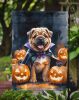 Shar Pei Puppy Halloween Garden Flag Mailbox Flag Decorative Yard Flag Banner Outside Patio Artwork Yard Flower Beds, Garden Size, Multicolor